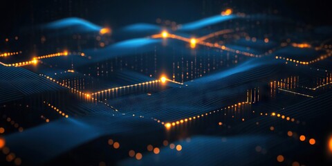 Wall Mural - digital background perfect for tech processes, neural networks, artificial intelligence, data transf