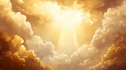 Wall Mural - warm sepia toned sky