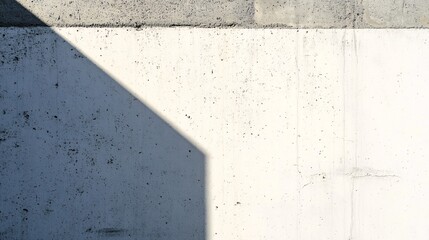 Poster - Sharp shadow falling on textured concrete wall background