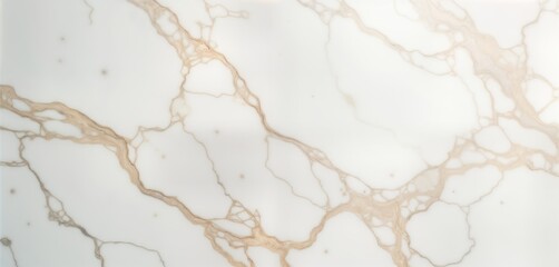 Aufkleber - High resolution image shows white marble texture. Subtle golden veins create elegant pattern. Natural stone surface polished smooth. Suitable for interior design decor projects like countertops