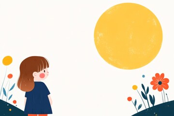 ui design of a children's illustration landing page with space for text.
