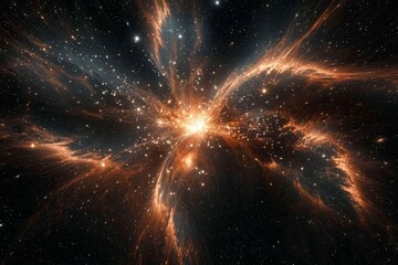 Wall Mural - the dramatic encounter of two massive celestial bodies beyond earth's atmosphere.