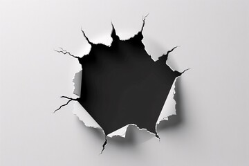Aufkleber - White paper explodes to reveal a black background