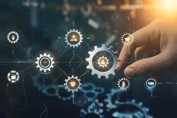 Aufkleber - Hr manager utilizes innovative virtual selection system to find the perfect team member