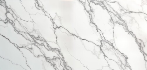 Aufkleber - High-resolution image of elegant white marble texture. Subtle gray veins create intricate patterns on smooth white surface. Natural material perfect for interior design projects like countertops,