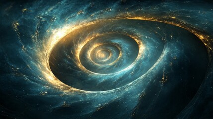 Wall Mural - celestial spiral galaxy swirling cosmic dust and stars