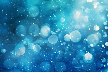 Aufkleber - Magical atmosphere created by sparkling circles of lights on a blue abstract background