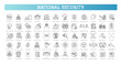 © tettygreen - National Security icon set. Vector outline symbols