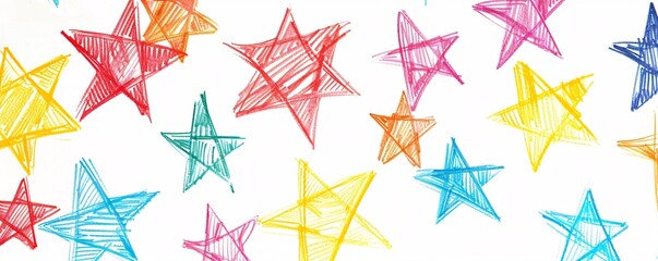 Aufkleber - Vibrant felt tip pen artwork creating a lively backdrop