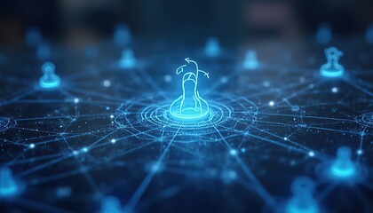 abstract digital ai network illustration