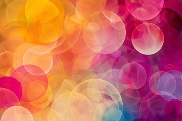 Fototapete - Abstract background forming colorful intertwined circles of different sizes