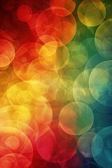 Leinwandbilder - Abstract background showing colorful intersecting circles with a festive mood, ideal for communication, technology, or entertainment projects
