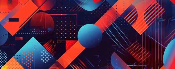 Aufkleber - Modern background design composed of abstract geometric shapes