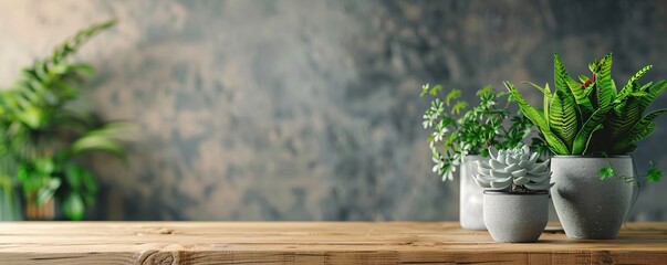 Poster - Houseplants in pots are bringing a natural touch to the interior of a home