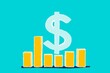 © ADDICTIVE STOCK - Dollar symbol with bar chart illustrates financial growth
