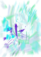 Wall Mural - An abstract transparent iridescent color blur design element.
