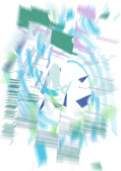 Wall Mural - An abstract transparent iridescent color blur design element.