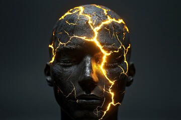 Wall Mural - internal fire, external strength. ai.