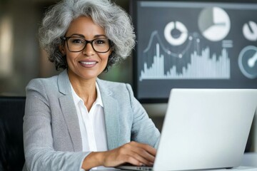 Wall Mural - Woman in a gray jacket