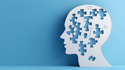 Leinwandbilder - Deconstructed Mind An Abstract Puzzle Representation of Cognitive Complexity Symbolizing the Intricate Processes of the Human Intellect and Mental Health