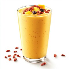 Wall Mural - creamy orange smoothie with goji berries