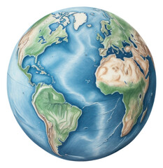 Canvas Print - PNG  Earth sphere planet globe.