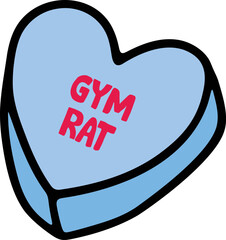 Wall Mural - Gym Rat Candy Heart