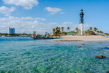 Wall Mural - Hillsboro Inlet, Florida with lighthouse