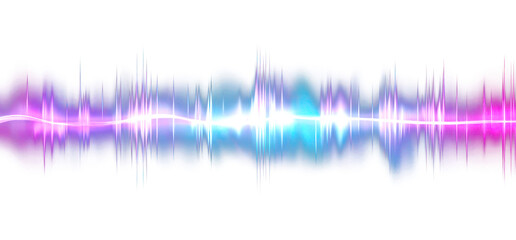 Wall Mural - png blue and purple sound waves light neon soundwave.