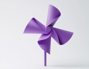 Poster - Purple pinwheel toy isolated on white background. (3)