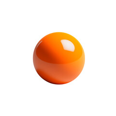Shiny orange sphere on black background. Abstract 3D illustration.