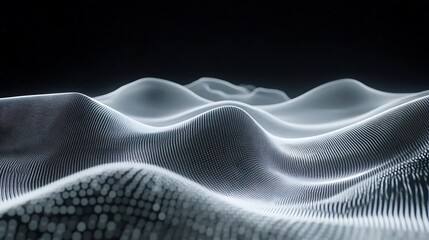 Abstract Digital Waveform Landscape Design