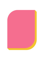 Wall Mural - bold abstract brutalist shape. minimalist element with flat curve and shadow. this iconic design ref