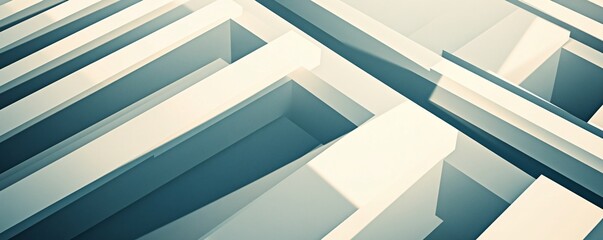 Leinwandbilder - Geometric shapes creating an abstract background forming a maze