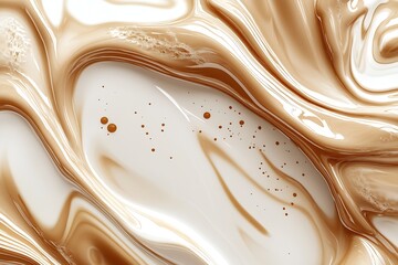 Poster - Abstract Caramel Swirl Effect with Creamy Liquid Appearance Ideal for Modern Art and Design Projects : Generative AI