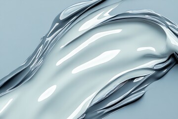 Leinwandbilder - Dynamic Flowing Blue Liquid Art Design Texture Background Modern : Generative AI