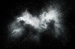© Yuliya - White Particles Explosion on Black Background Abstract Nebula Effect