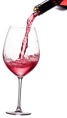 Poster - PNG Red wine glass pouring bottle.