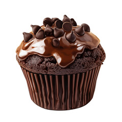 Wall Mural - chocolate cupcake with cream