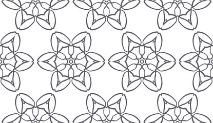 Wall Mural - Vector seamless geometric pattern. Modern stylish texture with monochrome color. vector