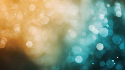 abstract bokeh background gold blue turquoise