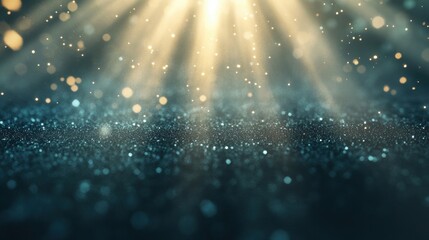 Wall Mural - radiant sun rays penetrate the air, highlighting countless dust particles that dance gracefully in t