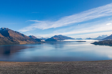 Wall Mural - Scenery driving along the shore of Lake Wakatipu between Queenstown and Glenorchy