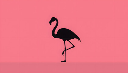 Wall Mural - Flamingo Silhouette - Minimalist