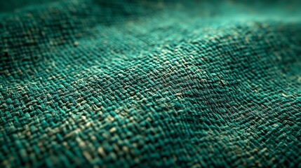 Textured Teal Fabric Softly Draped Subtle Light Creates Depth. AI Generated