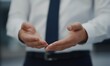 © simba kim - Professional business environment with close up of man's hands, Generative AI