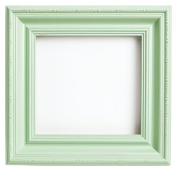 Wall Mural - PNG Green frame decoration painting.