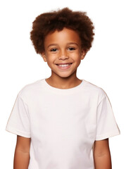 Wall Mural - PNG Portrait t-shirt smile white.