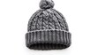 © sablengjago - Gray knitted bobble hat flat lay isolated on white background isolated on white background,
