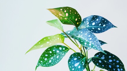 Wall Mural - vibrant polka-dot plant botanical beauty on clean background for creative visuals